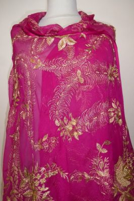 Dupatta pink mit gold
