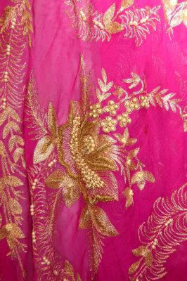 Dupatta pink mit gold