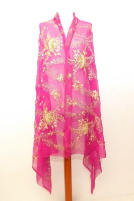 Dupatta pink mit gold