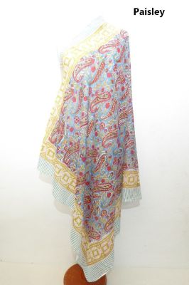 Luftig-leichter Sommer-Lungi aus reinem Jaipur-Cotton, Sarong aus indischer Baumwolle handbedruckt
