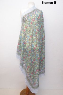 Luftig-leichter Sommer-Lungi aus reinem Jaipur-Cotton, Sarong aus indischer Baumwolle handbedruckt