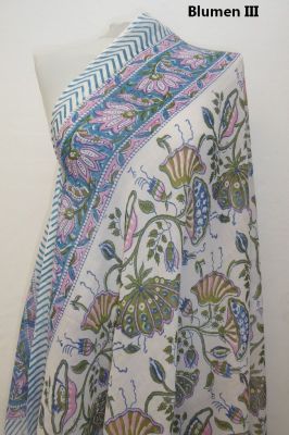 Luftig-leichter Sommer-Lungi aus reinem Jaipur-Cotton, Sarong aus indischer Baumwolle handbedruckt
