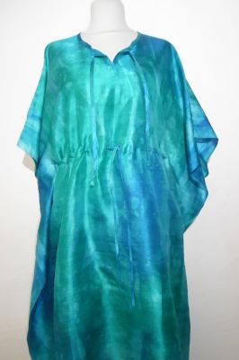 Kaftan 'Aloka' Seide türkis XXL