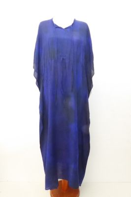 Kaftan Aloka Kreppseide blauviolett XXL