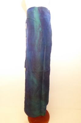 Wickelhose aus reiner Seide - dunkelblau-violett - Größe L