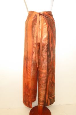 Wickelhose aus reiner Seide - terra - Größe L