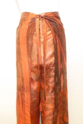 Wickelhose aus reiner Seide - terra - zwei Größen