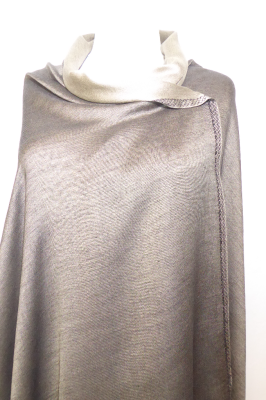 Stola aus reiner Viskose - grau-beige