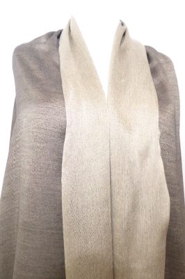 Stola aus reiner Viskose - grau-beige