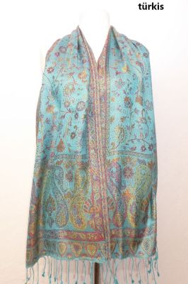 Elegante Seidenschals 'Jamawar' - S - 9 Farben