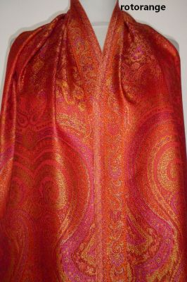 Elegante Seidenschals 'Jamawar' - S - 9 Farben