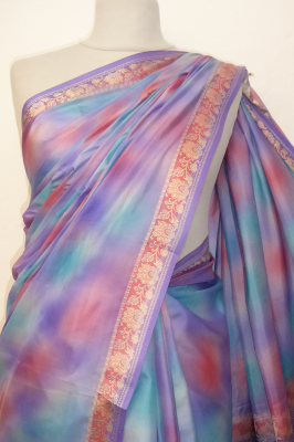 Seidensari 'Aquarell' lila-flieder-rosa - B-Ware