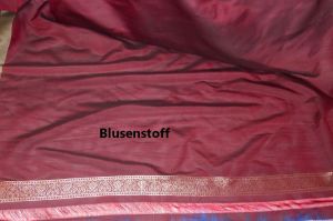 Seidenbrokatsari royalblau-rotbraun - B-Ware