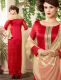 Stoffset Salwar Kameez Chiffon rubinrot