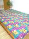 Tagesdecke 'Kantha' Baumwolle violett-schwarz-rot - S