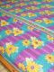 Tagesdecke 'Kantha' Baumwolle violett-schwarz-rot - S
