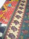 Tagesdecke 'Kantha' Baumwolle violett-schwarz-rot - S