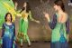 Salwar Kameez Viskose blau-grün Stoffset / Anfertigung