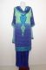 Salwar Kameez Viskose blau-grün Stoffset / Anfertigung