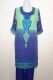 Salwar Kameez 3-tlg. Viskose royalblau-hellgrün