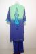 Salwar Kameez 3-tlg. Viskose royalblau-hellgrün