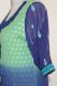 Salwar Kameez 3-tlg. Viskose royalblau-hellgrün