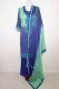 Salwar Kameez 3-tlg. Viskose royalblau-hellgrün