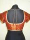 Saribluse 'Choli' kupferrot mit Goldborten