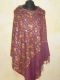Wollschal all-over-bestickt mauve