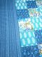 Tagesdecke 'Patchwork' türkis-blau-weiss