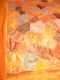 Tagesdecke 'Patchwork' dunkelorange