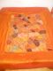 Tagesdecke 'Patchwork' dunkelorange