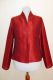 Blusenjacke 'Antelope' aus indischer Khadi-Seide rubinrot