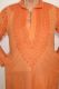 Kurta-Pajama 'Chikan' Baumwolle 2-teilig apricot-orange