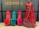 Lengha Choli 'Zeenat' Stoffset - rot