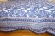 Quilt 'Blockprint' zweiseitig blau-weiß