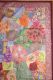 Wandbehang 'Blumen' bunt mit rotbraunem Rand
