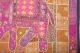 Wandbehang 'Elefant' in fuchsia und ocker