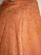 Wollschal corall-orange mit filigraner all-over-Stickerei
