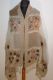 Wollschal 'boiled wool' bestickt beige-creme