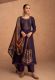 Elegantes Salwar Kameez - Stoffset / Anfertigung aubergine