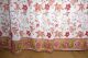 Gardinenschal 'Jaipur' aus feiner Baumwolle mit Blumenprint - weiß-rot