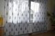Gardinenschal 'Jaipur' aus feiner Baumwolle mit Blätterprint - weiß-grau