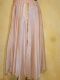 Tellerrock Chiffon beige mit Goldborte