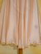 Tellerrock Chiffon beige mit Goldborte