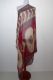 Stola Viskose weinrot-beige mit Paisley-Print