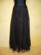Tellerrock Chiffon schwarz mit Goldborte