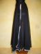 Tellerrock Chiffon schwarz mit Goldborte
