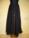 Tellerrock Chiffon schwarz mit Goldborte