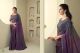 Sari 'Silverscreen' mauve mit Perlenstickerei